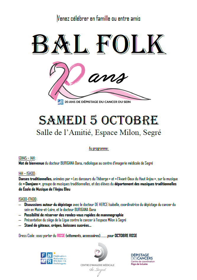 49 – SEGRE - BAL FOLK - Samedi 5 octobre