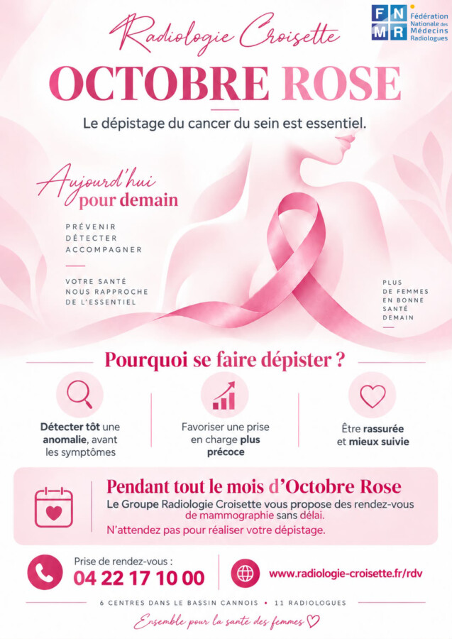 PACA – Cannes – Mobilisation du groupe Radiologie Croisette à l’occasion d’Octobre Rose.